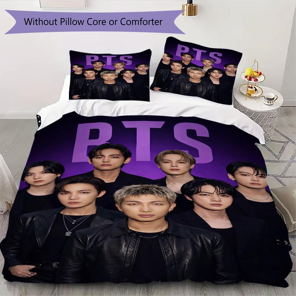 Men Colorful Pajamas Threepiece Set Without Core 1 Duvet Cover 2 Pillowcase Without Core Bedding Set Soft And Comfortable