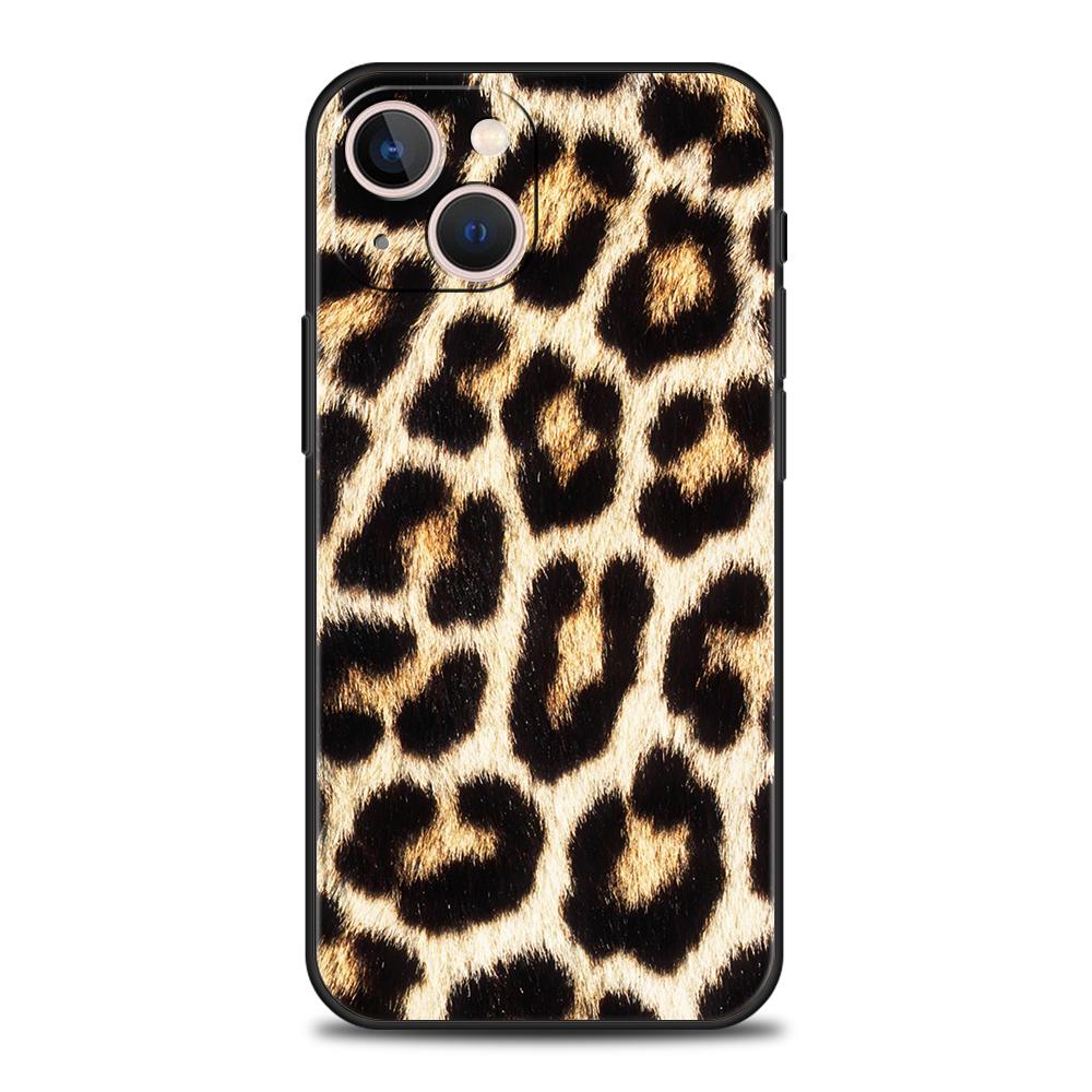 Luxury TPU Phone Case For iPhone 17 Air 16E 16 11 15 14 Pro MAX 12 13 7 8 Plus X XR XS SE 2022 Cover Fashion Tiger Leopard Print