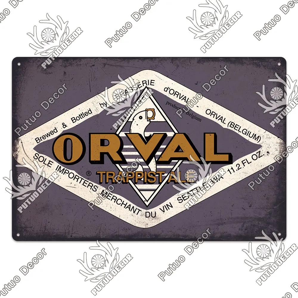 Putuo Decor Belgium Beer Plaque Metal Vintage Tin Sign Metal Sign Decorative Plaque Wall Decor Pub Bar Man Cave Club Decoration