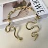 Tooxika Fashion Personality Irregular Twisted Snake Open Collar Unique Temperament Spring Necklace For Women