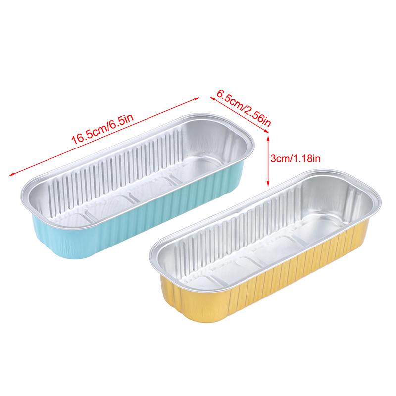 10Pcs Mini Loaf Pans Rectangle Aluminum Foil Baking Pan Mini Bread Container Heat-Resistant Cake Pans For Daily Holiday Baking