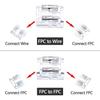 Connecteur led - goming - cct cob 4pin - 10mm - transparent - lot de 10 connecteurs
