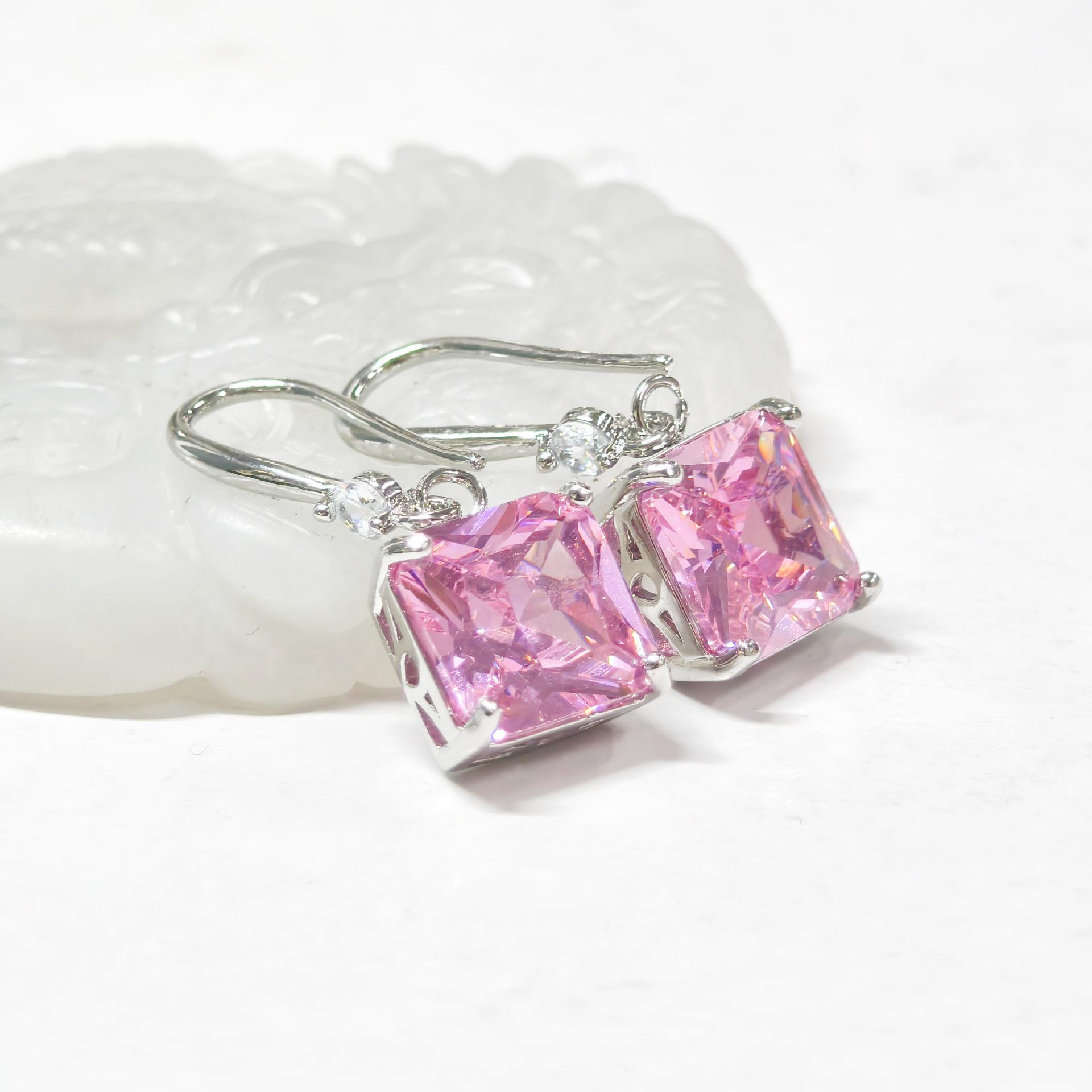 

Gethin Jewelry Корейская мода Циркониевые квадратные серьги для женщин - Простой дизайн