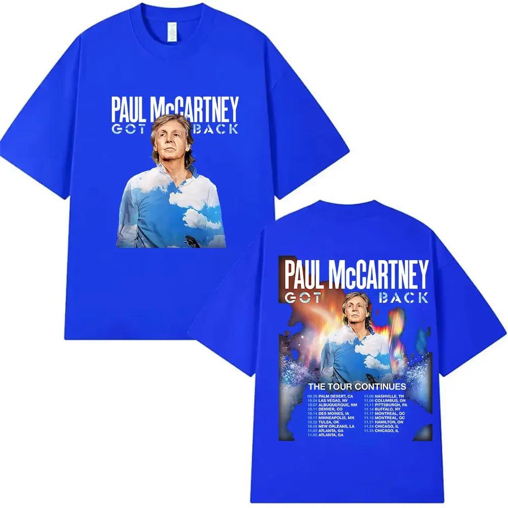 Paul Mccartney Got Back Tour 2025 Graphic T Shirts Unisexs Hip Hop Rock Style Short Sleeve Tshirts Pure Cotton Tshirt Streetwear