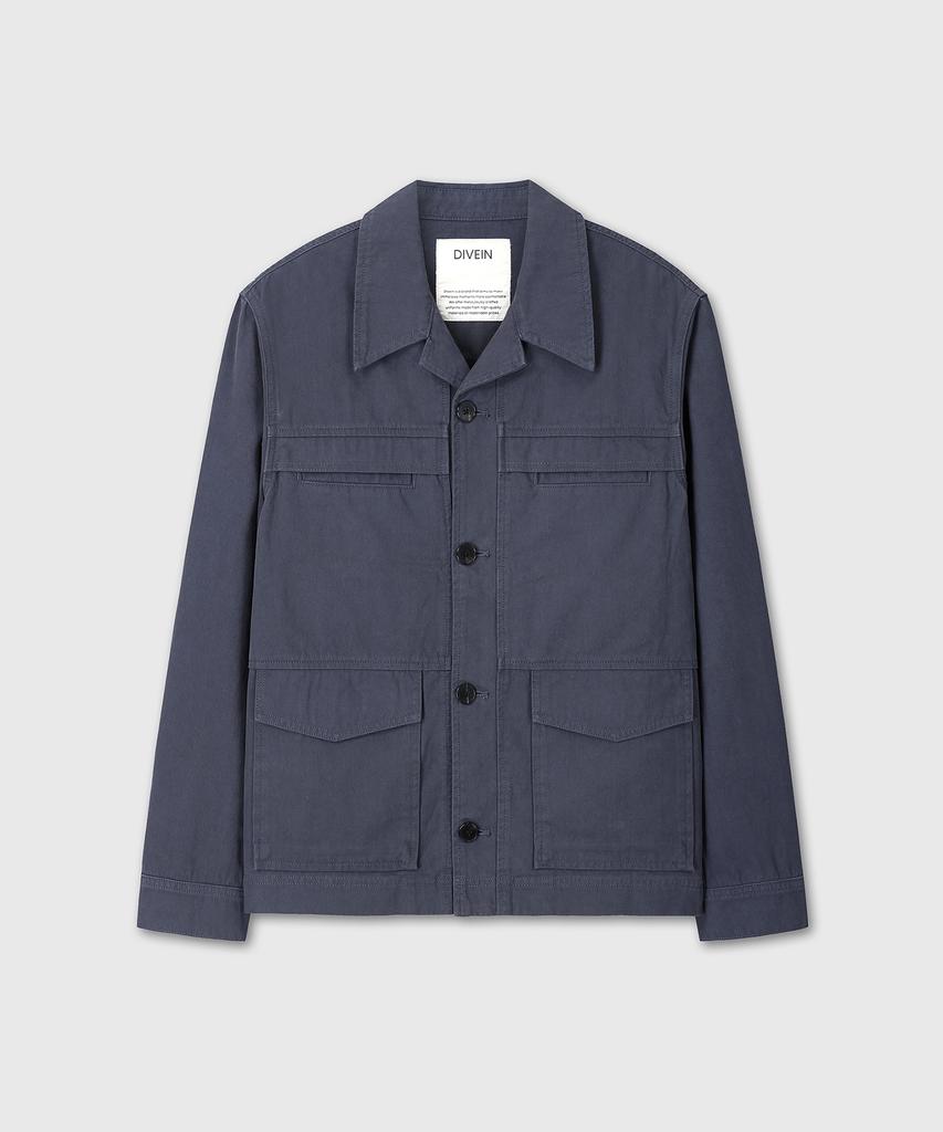 DIVEIN Washed Cotton Work Jacket (Navy)