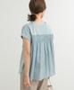URBAN RESEARCH DOORS Shirred Fabric Docking Size M Women's T-Shirt, DRA5-21W104, Blue,