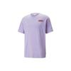 Puma X 8enjamin T Shirts Unisex Lavender Crew Neck Moderate Straight Fit 620703-25