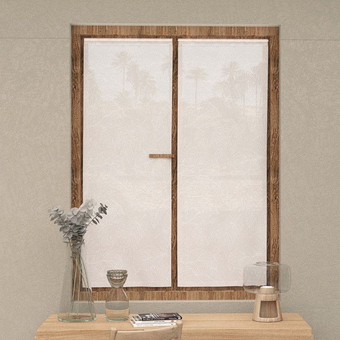 Pair of 60x160 Cm CELIA White Curtains, by Soleil d'Ocre