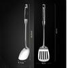 Ebony & Stainless Steel Kitchen Utensil Set with Spatula and Ladle
