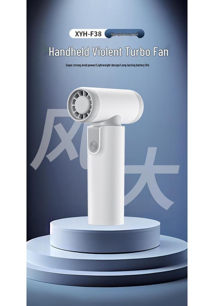 Portable High-Speed Turbine Roller Fan & Mini Hair Dryer