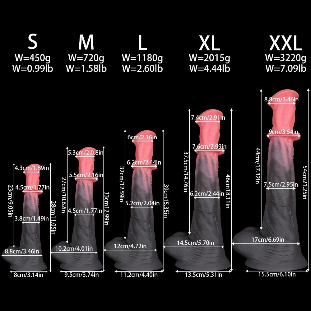 Soft Silicone Horse Cock Fantasy Dildo with Suction Cup Adult Pleasure Toy