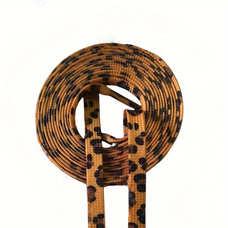 Leopard Print Snake Pattern Shoelaces, Trendy Retro Flat Laces Suitable for Canvas Shoes, Sneakers, And Sports Shoes. Unique Design with Two-Tone