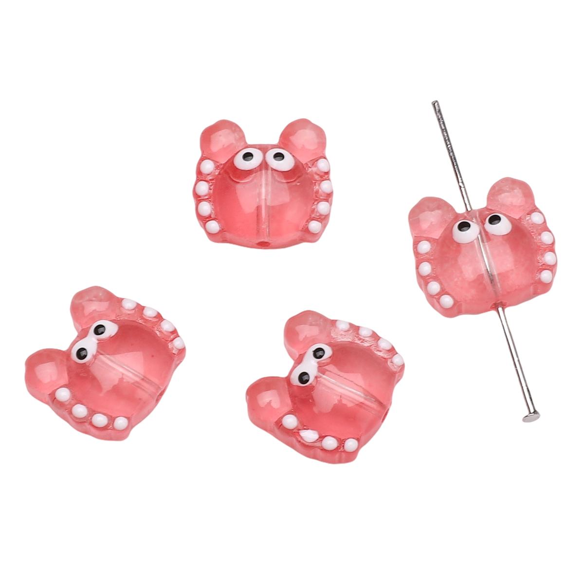 

Хрустальные бусины, милые маленькие крабовые бусины для изготовления ювелирных изделий, браслет, ожерелье персиковый