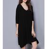Women's Modal V-Neck Midi Dress - Loose, Plus Size, Summer Nightdress, Maternity