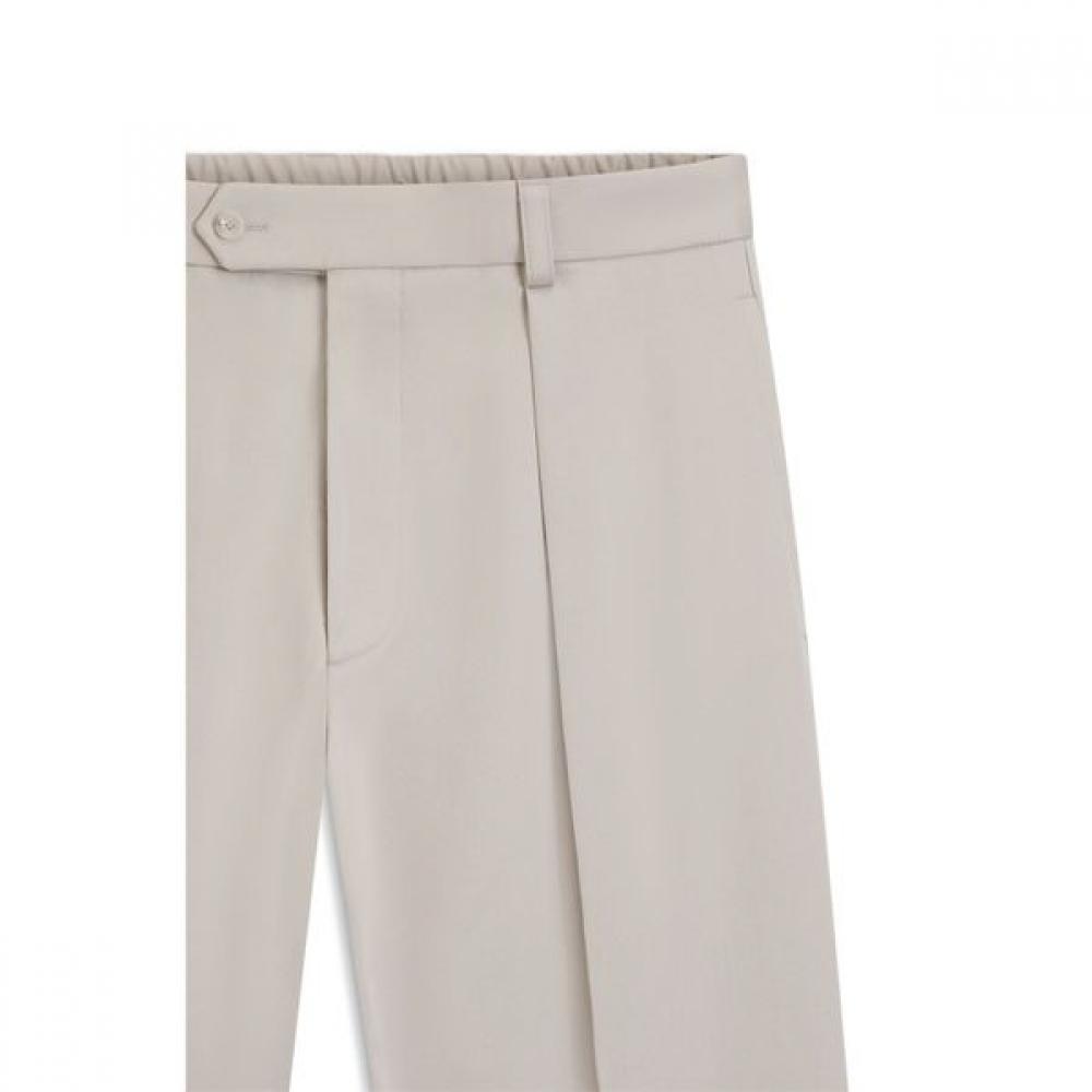 Boss Relaxed Fit Cotton Micro Pattern Pants Open Beige 50554875282 