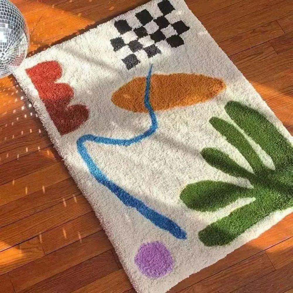 

VIKAMA Cartoon Cashmere Foot Mat Bathroom Mat Toilet Absorbent Non-slip Mat Washroom Wear and Dirty Mat 40X60CM1.3X2FT