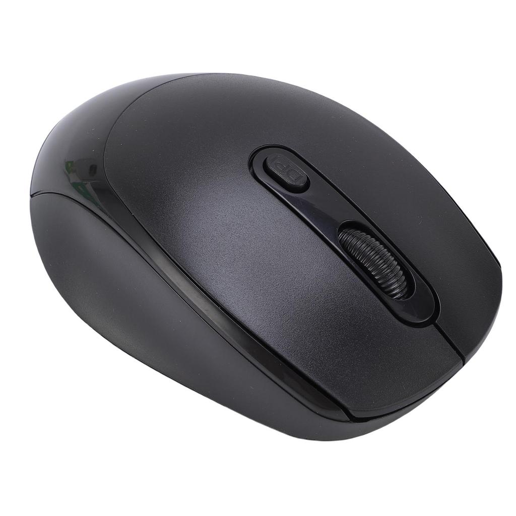 Wireless Mouse Rechargeable Silent 2 Modes for Gaming 800 1200 1600DPI Adjustable Macaron Color Black