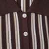 2025 Summer European & American Striped Knit Polo Jacket