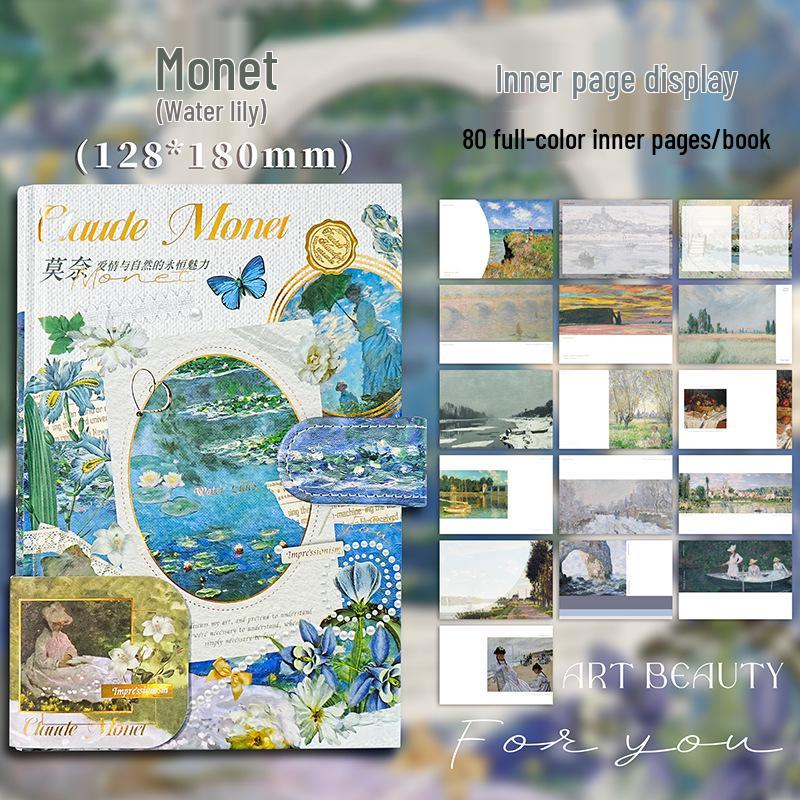 Monet Oil Painting Retro Girl's Hardcover Journal & Planner