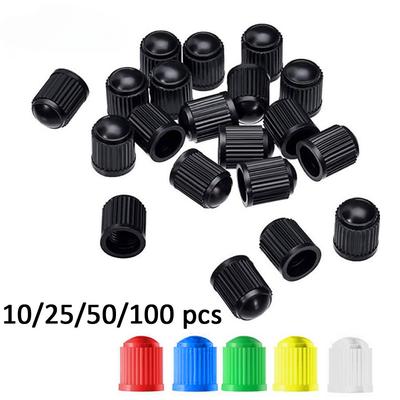 10/25/50/100pcs Tyre Valve Caps, Plastic Car Tire Stem Dust Covers Universal Valve Caps for Cars, Motorcycle, Bike, Bicycle