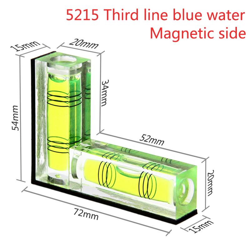 Portable Level, Plastic L-shaped Bidirectional Bubble Level with Magnetic Level On The Side