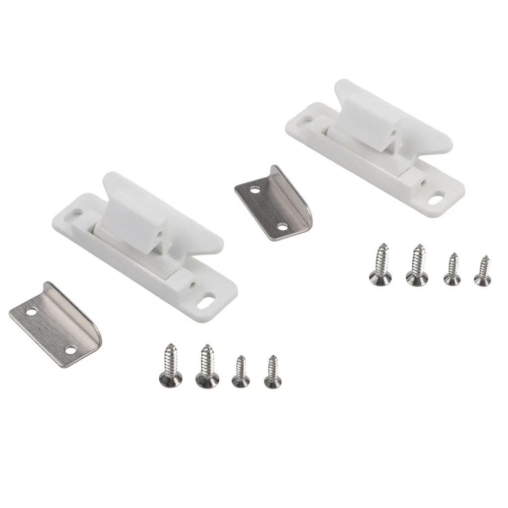 Schubladenverriegelungsmechanismus Wohnmobil-Schubladenriegel Weiße Sichere Schubladenriegel für Wohnmobile Wohnwagenzubehör Zweifarbiges Design