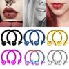 Stainless Steel C-Shaped Horseshoe Nose Ring and Stud Earrings for Body Piercing