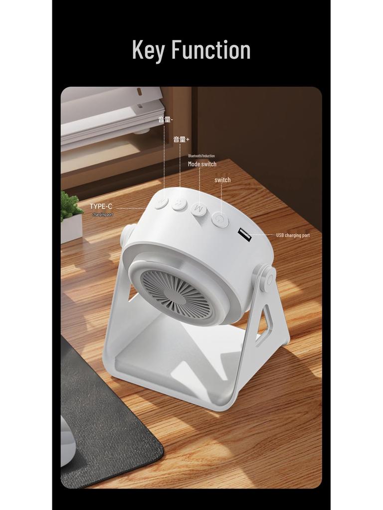 ZJ-08 Multifunctional Wireless Charger & RGB Speaker with Bluetooth and Desktop Stand