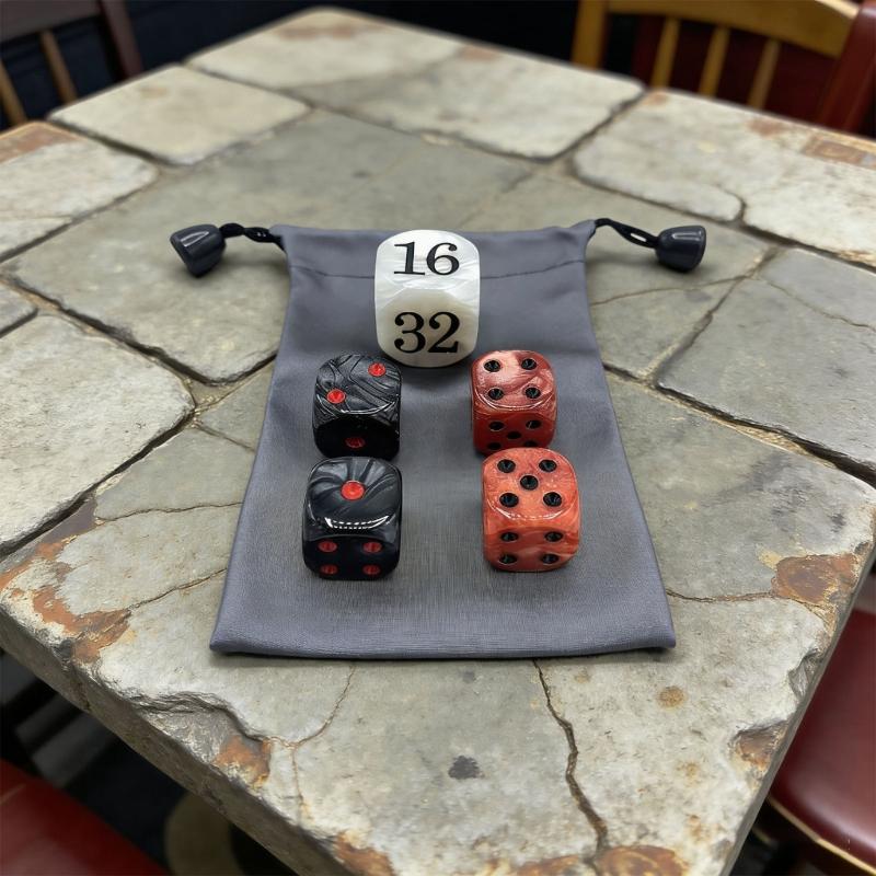 5 ks Kostky Backgammon Dřevěné Kostky Kostky pro Zdoujování 22 mm Velké Kostky pro Zdoujování Pluses 4ks Kostky 16 mm s Voděodolným Úložným Sáčkem