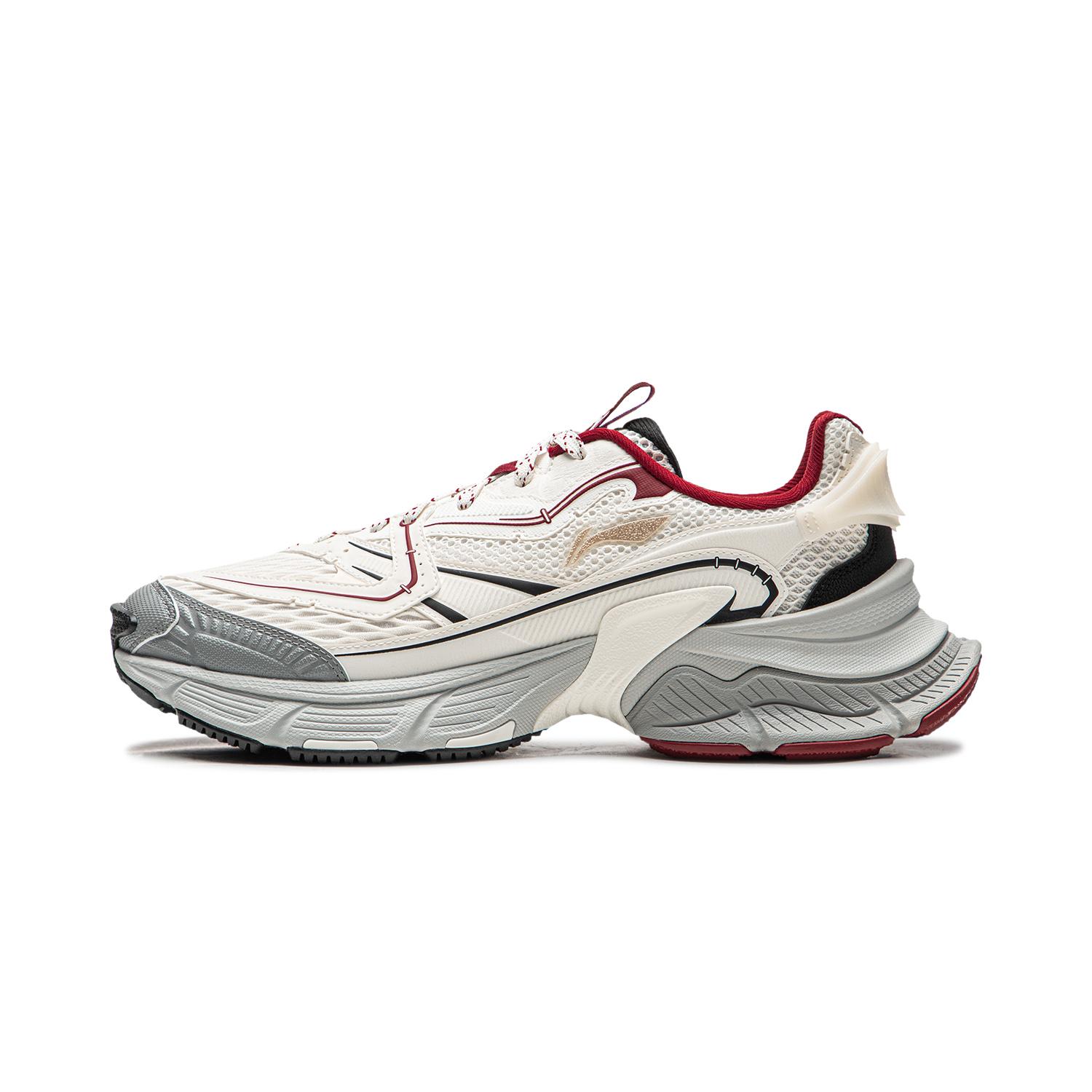 

Li Ning Xingji Cushioning Abrasion Resistant Breathable Low top Chunky Sneakers Men s White Gray AGCW087-1 43.5