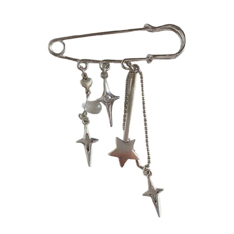 Unique Hangings Decorations Sweet Cool Pin Star Chain Keychain Pendant Keyring Decoration Bag Hangings Ornament