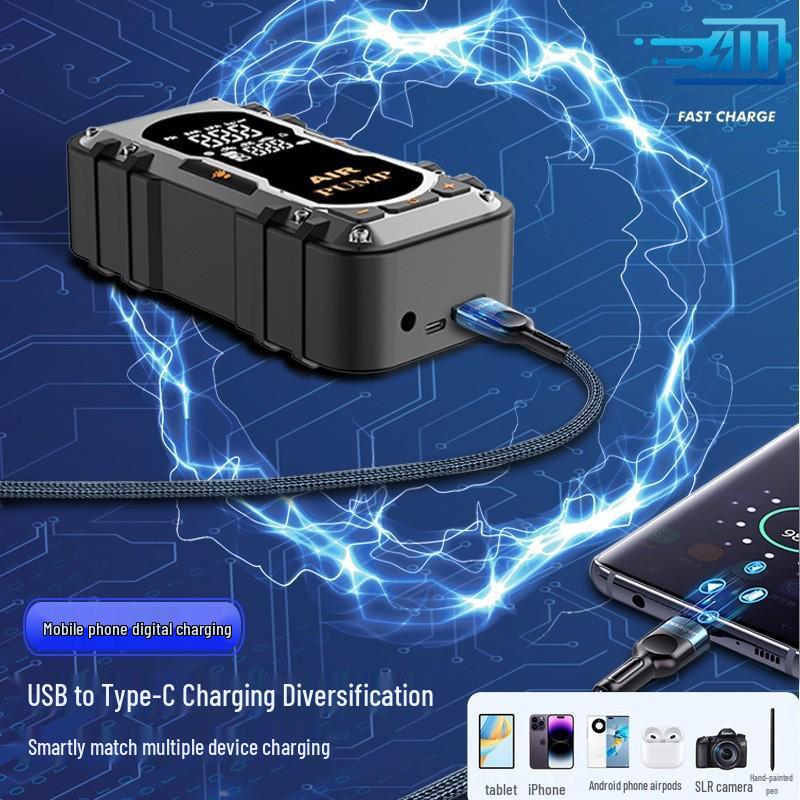 Tragbarer Multifunktions-Auto-Starthilfe mit Luftpumpe