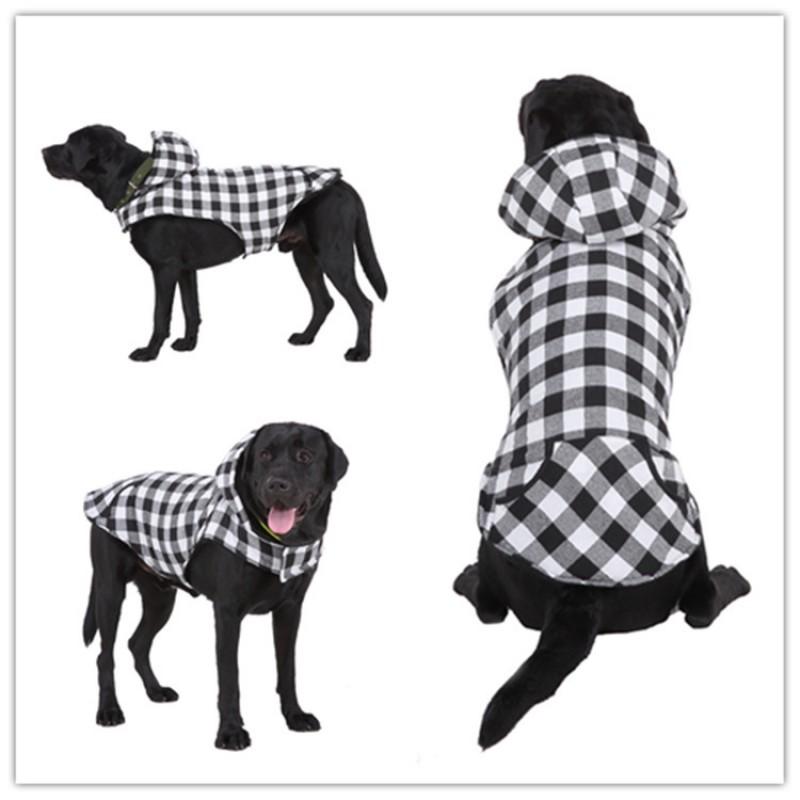 Winter Pet Dog Coat With Reflective Stripes Warm Thick Cotton Jacket Large Dogs