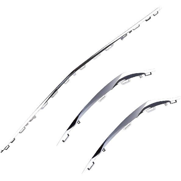 

Zcargel 3Pcs Front Bumper Cover Moulding Trim Fit for Mercedes Benz W117 CLA200 CLA250 CLA180 2016-2019; Chrome Exterior Finish; ABS Material; Chrome