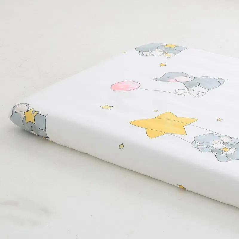 

Водонепроницаемая и дышащая детская простыня для кроватки, новорожденная хлопковая мягкая детская простыня, наматрасник, детская хлопковая накладка на матрас 110x60x5cm