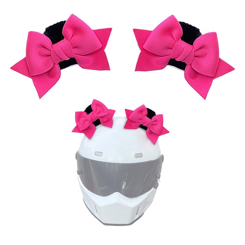 

2 шт. мотоциклетний шолом прикраса метелик вузол вуха для їзди на лижі шолом наклейка декор косплей стиль аксесуари рожевий червоний колір
