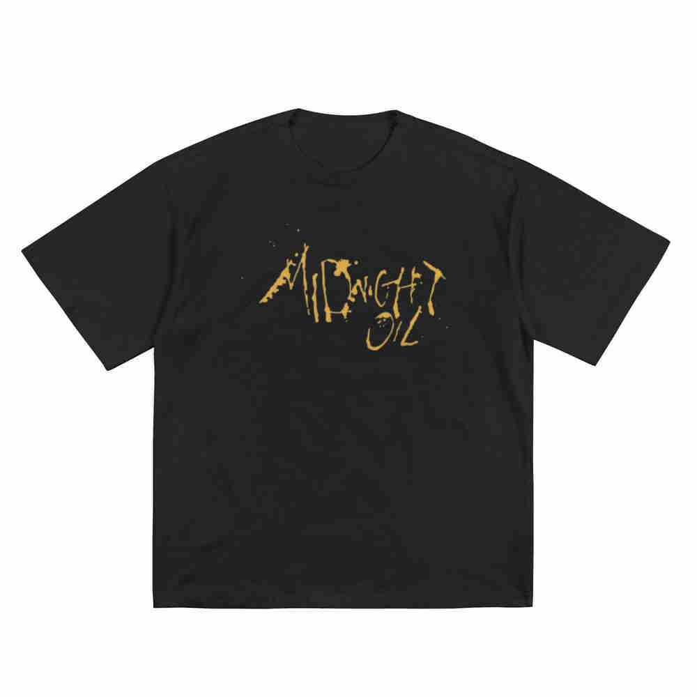 Midnight Oil Short Sleeve Tee 100 Cotton TShirt