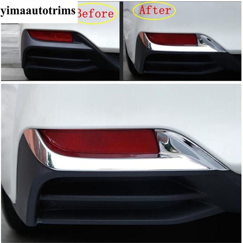 Rear Fog Lights Lamps Eyelid Eyebrow Decoration Cover Trim For Toyota Avalon - ABS Chrome Accessories Exterior