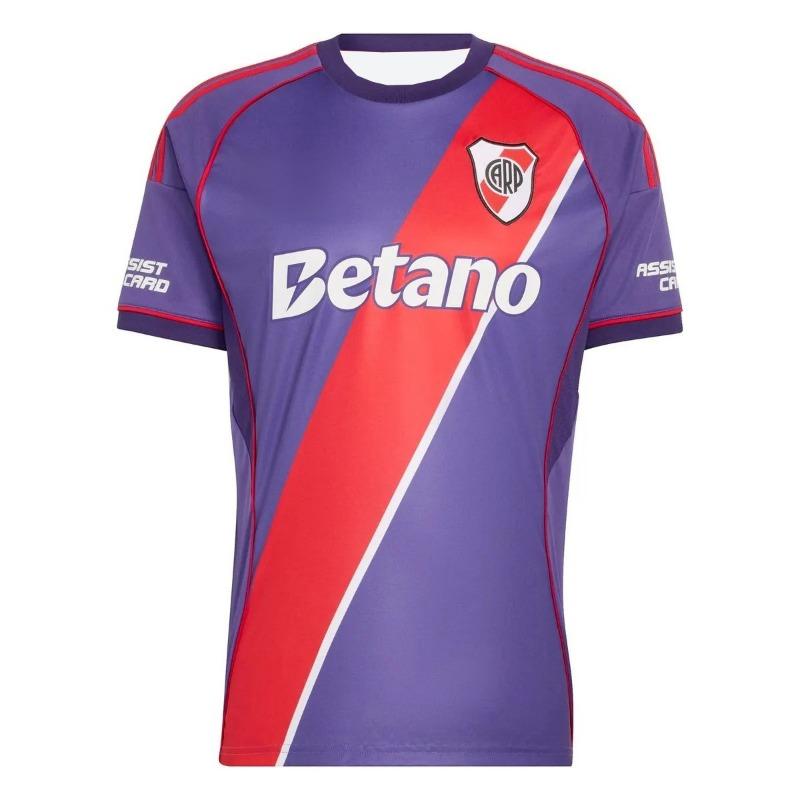 2026 New River Plate 3D Printed Football Jersey Men Summer Sports Oversize T-shirt Breathable Quick Drying Streetwear Clothing