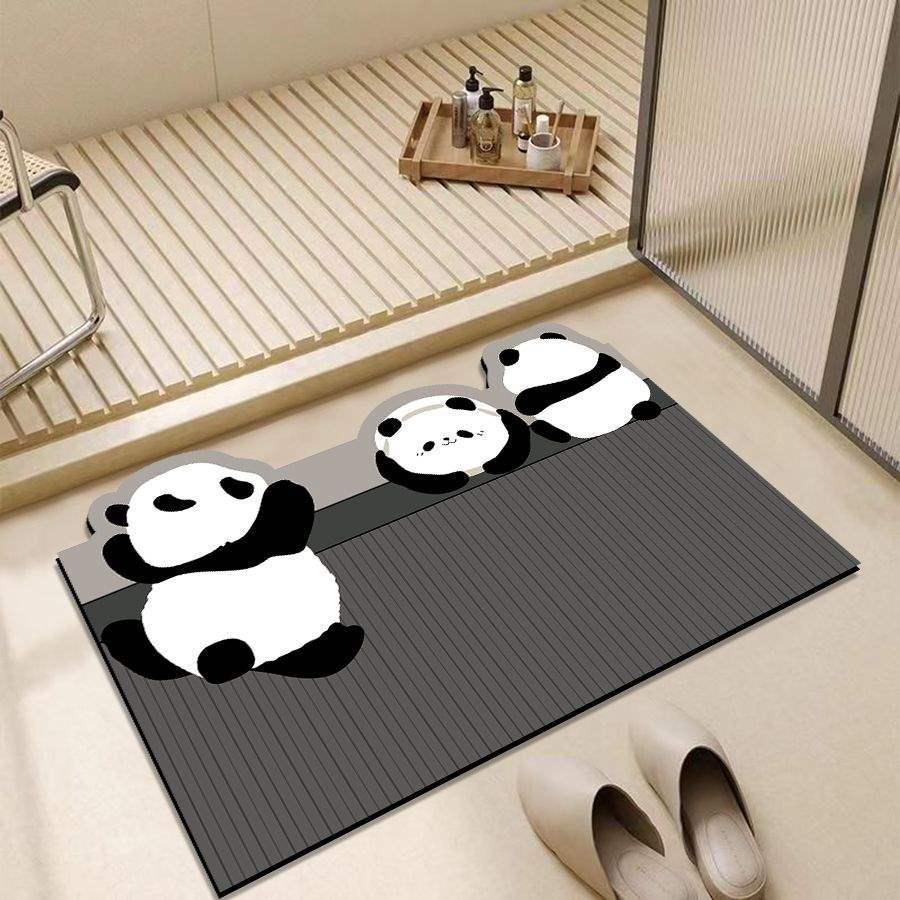 Crayon Shin-chan Quick-Dry Bathroom Diatomite Floor Mat - Non-Slip Absorbent Foot Pad