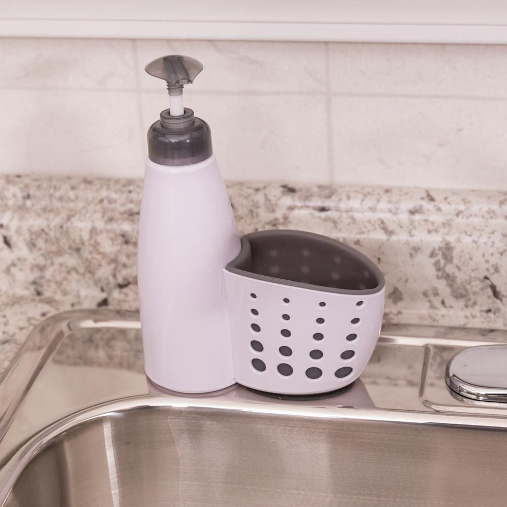 400ml Liquid Dispenser Anti-slip Sponge Holder Convenient Detergent Storage Box  Washbasin