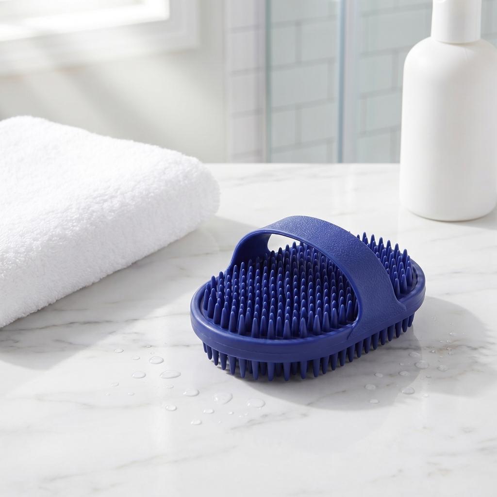 Pet Bath Brush with Soft Silicone Bristles for Gentle Scrubbing and Massaging Suitable for Dogs and Cats Durable Easy To Clean Design