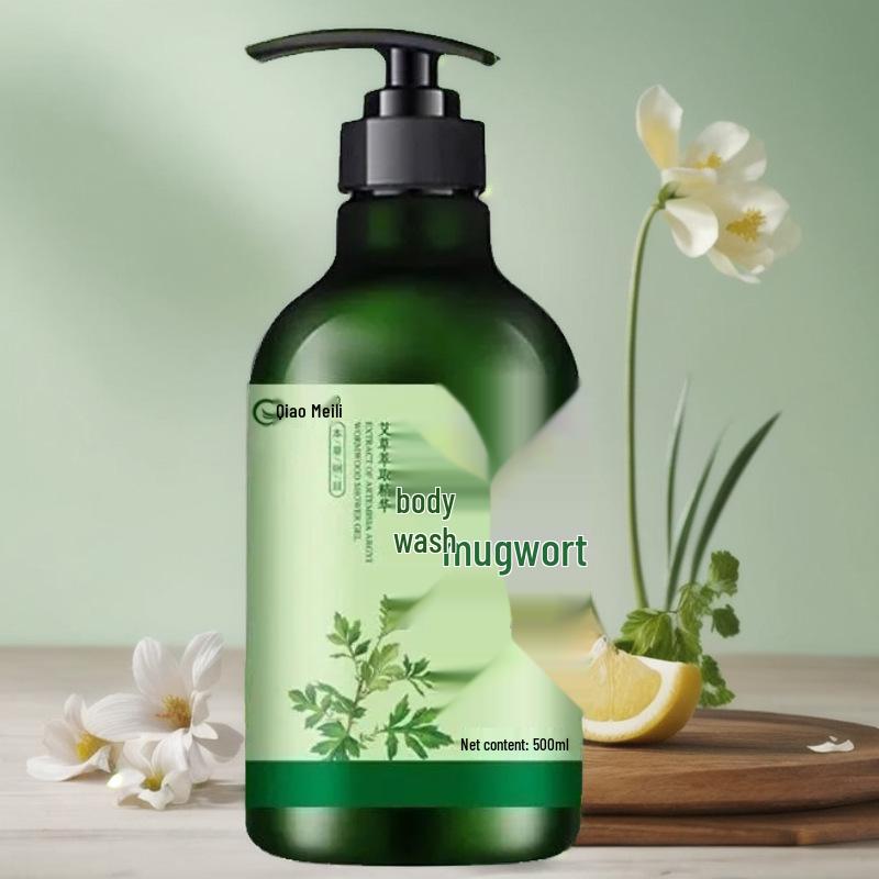 Mugwort Anti-Itch Moisturizing Shower Gel with Long-Lasting Fragrance and Plant Extracts.