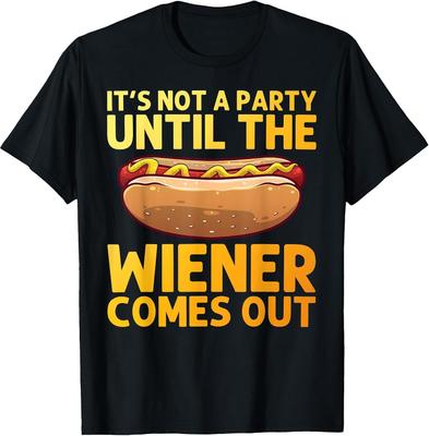 Humorous Hot Dog Graphic Tee for Men and Women