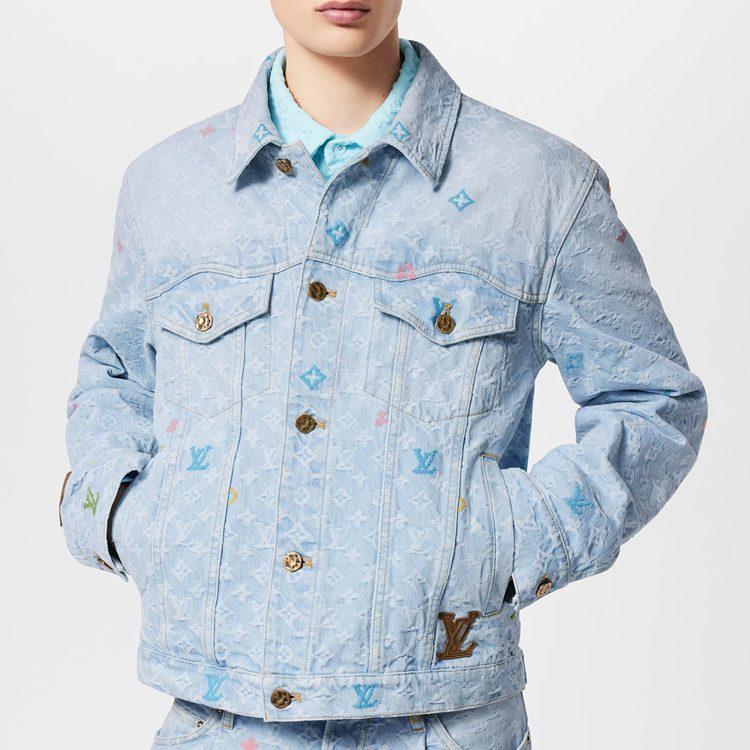 Louis Vuitton X Tyler SS24 Denim Jacket Men's Light Blue 1AFRXI