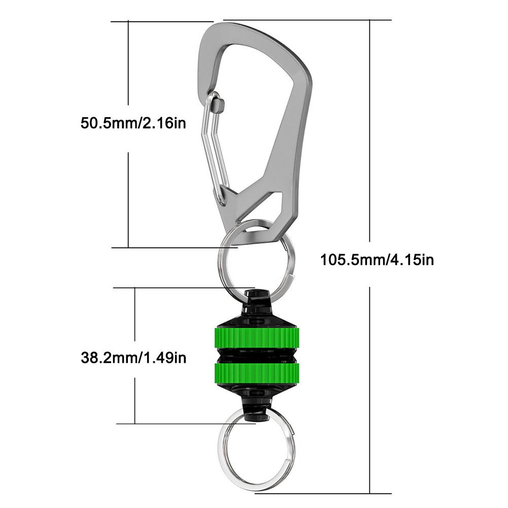 1-4 szt. Magnetyczny Uchwyt do Zwalniania Siatki z Klipsem Karabińczykowym Magnetyczny Uchwyt do Siatki Brelok Silne Akcesoria Wędkarskie Zapobiegające Upadkowi