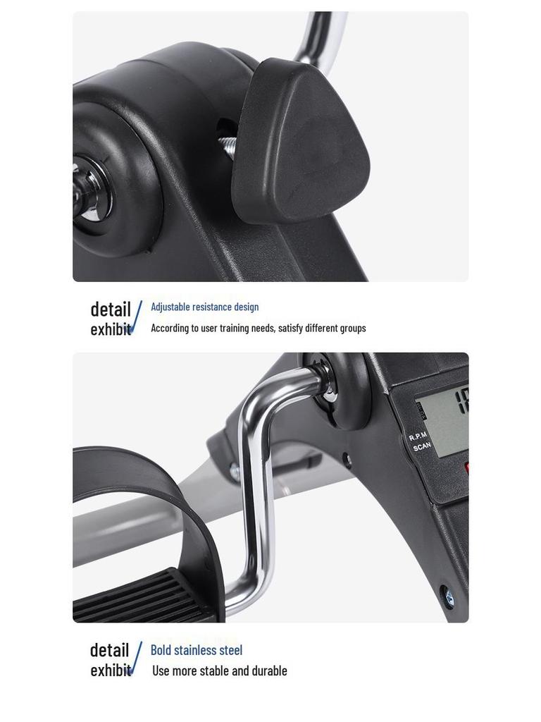 Folding Mini Exercise Bike: Under-Desk Pedal Stepper Leg Trainer for Home Fitness