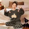 Girls Long Sleeve Cotton Pajama Set Cartoon Print Home Sleepwear Ages 8 Fall Comfortable Kids Loungewear