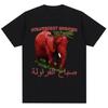 Funny Strawberry Elephant Meme T-Shirt Italian Brainrot Homor Vintage T Shirts Men Women Oversized Cotton Tee Shirts Streetwear