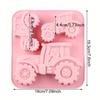A Top Quality 3 Holes of Different Sizes Tractor Shape Silicone Mold Fondant Cake Chocolate Mold Ice Cube Cake Mould Baking